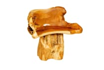 WINDALF Rustikaler Massiver Holzstuhl GOLDANY 83 cm Sitzbank Lounge Sessel Handarbeit aus Wurzelholz - Windalf.de