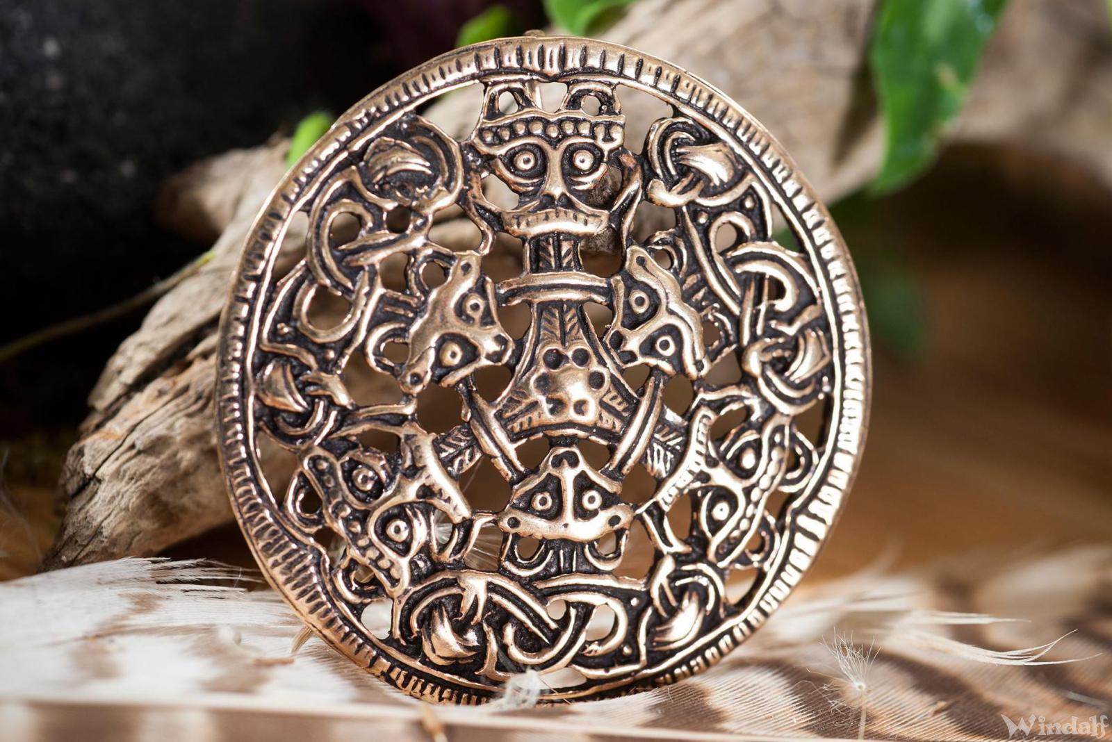 WINDALF Wikinger Anhänger HAGAL Vikings Bronze - Wikinger Schmuck