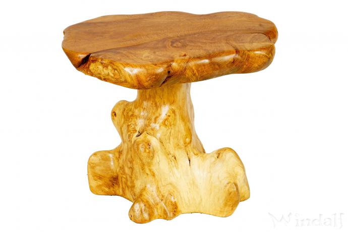 WINDALF Rustikaler Beistelltisch CRICKET 59 cm Natur Abstelltisch Handarbeit aus Wurzelholz WINDALF Rustikaler Beistelltisch CRICKET 59 cm Natur Abstelltisch Handarbeit aus Wurzelholz - Windalf.de