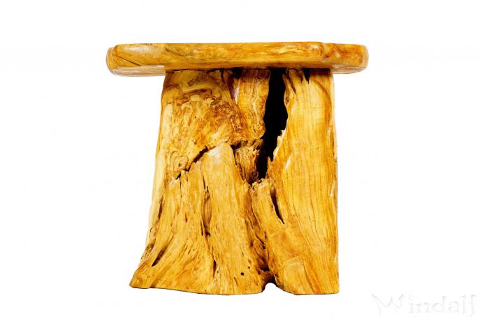 WINDALF Nordischer Beistelltisch VERONICA 53 cm Vielseitiger Holztisch & Sitzhocker Handarbeit aus Wurzelholz - Windalf.de