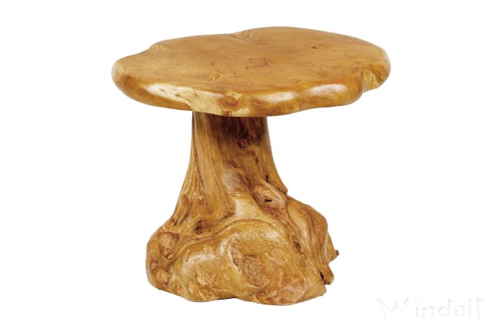 WINDALF Uriger Beistelltisch PRUDOR 60 cm Bauernhaus Wohnzimmertisch Handarbeit aus Wurzelholz - Windalf.de