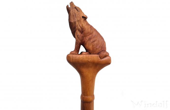 WINDALF Wikinger Wanderstab Wolf WULF 180 cm Mittelalter Wanderstock Handarbeit Holz WINDALF Wikinger Wanderstab Wolf WULF 180 cm Mittelalter Wanderstock Handarbeit Holz - Windalf.de