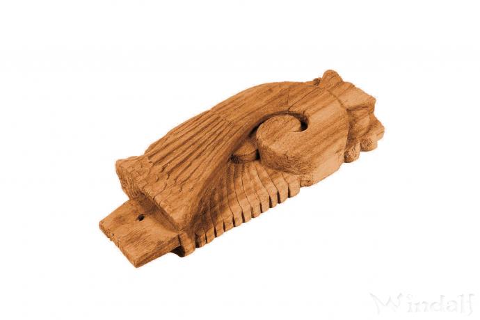 WINDALF Rustikale Holz Skulptur SPIRAL 46 cm Deko-Statue Unikat Antiquität Handarbeit aus Teak - Windalf.de