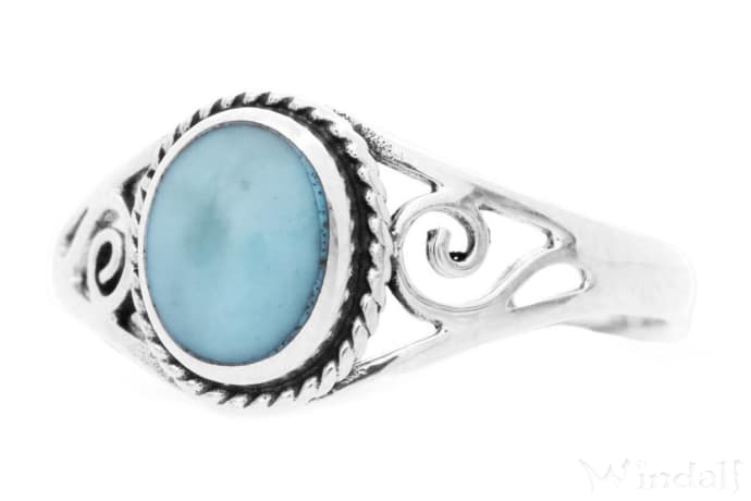 WINDALF Celtic Damenring LUCY 9 mm Ring mit Türkis Glücks& Freundschaftsring Silber - Windalf.de