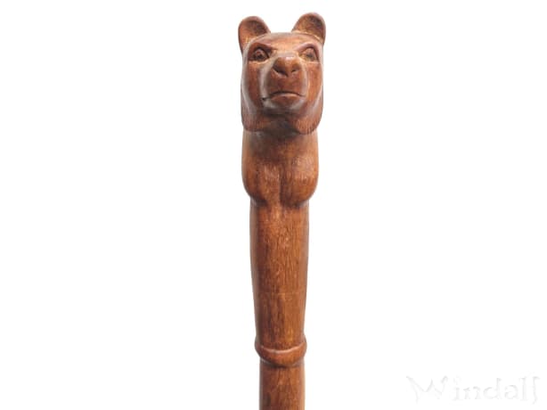 WINDALF Holz Wanderstab BALOO 130 cm Bär Spazierstock Handarbeit aus Holz WINDALF Holz Wanderstab BALOO 130 cm Bär Spazierstock Handarbeit aus Holz - Windalf.de