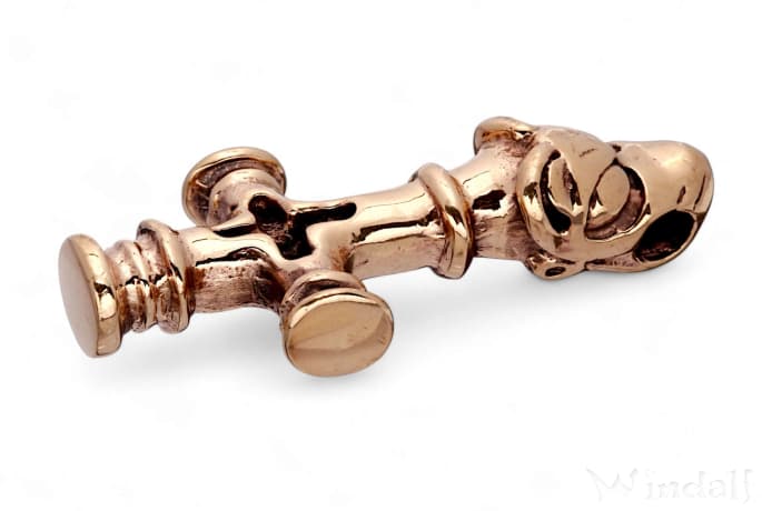 WINDALF Großer Schmuck Anhänger WOLFSKREUZ 5.1 cm Wikinger Thorshammer Vintage Bronze - Windalf.de