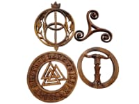 4er Wanddeko Set ~ DONNA ~ Holzbilder - 2. Wahl Artikel - Handarbeit aus Holz - Windalf.de