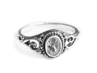 WINDALF Damen Ring MARA 10 mm Bohemia Schmuck Weißer Kristall Silber - Windalf.de