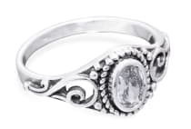 WINDALF Damen Ring MARA 10 mm Bohemia Schmuck Wei&szlig;er Kristall Silber - Windalf.de