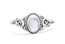 WINDALF Damen Ring ZOE 8 mm Mondstein Zarte Ornamentik Silber - Windalf.de