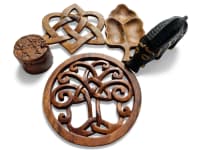 5er Holzdeko Set ~ ROYA ~ 2. Wahl Artikel - Handarbeit aus Holz - Windalf.de