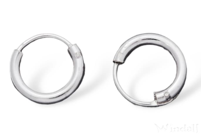 WINDALF Kleine Silber Creolen KILI Nasenschmuck 8 mm Bohemian Nasenring Silber - Windalf.de