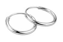 WINDALF Feine Silber Creolen ANNY 12 mm Hochgl&auml;nzende Ohrringe - Windalf.de