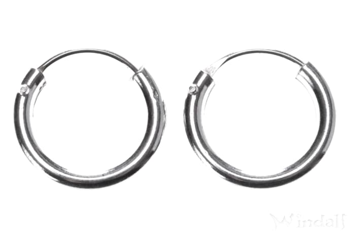 WINDALF Silber Creolen MILA 12 mm Elegante Ohrringe Classic Bohemia - Windalf.de