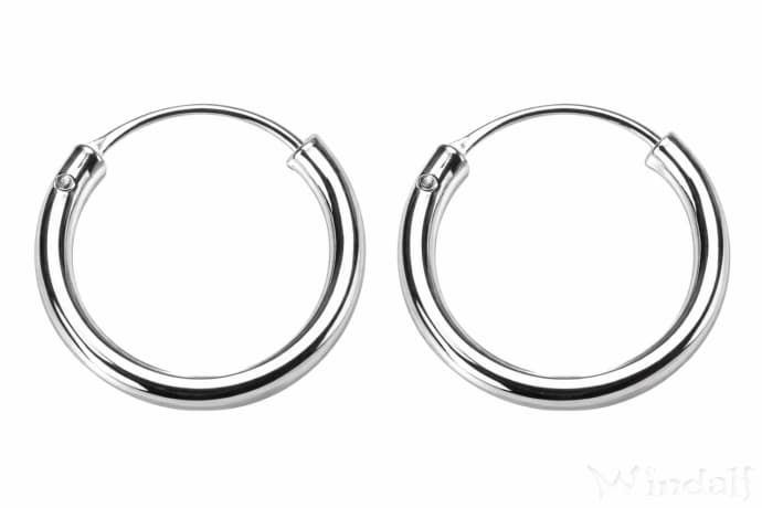 WINDALF Silber Creolen MILA 12 mm Elegante Ohrringe Classic Bohemia - Windalf.de