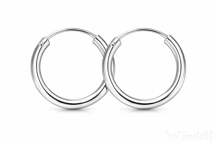 WINDALF Silber Creolen MILA 12 mm Elegante Ohrringe Classic Bohemia - Windalf.de