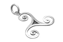 WINDALF Celtic Schmuck-Anhänger FINJA Ø 2.5 cm Keltische Triskele für Balance Silber - Windalf.de