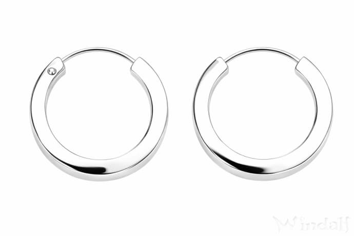 WINDALF Silber-Creolen ALANY 10 mm Hochglanz Creolen Ohrringe Silber - Windalf.de