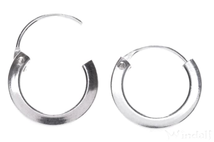 WINDALF Silber Creolen ALANA 12 mm Bohemia Ohrringe Classic Design - Windalf.de