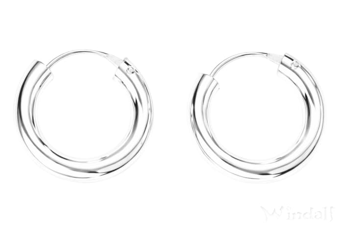 WINDALF Schmuck-Creolen SILANA 16 mm Bohemian Ohrringe Silber - Windalf.de