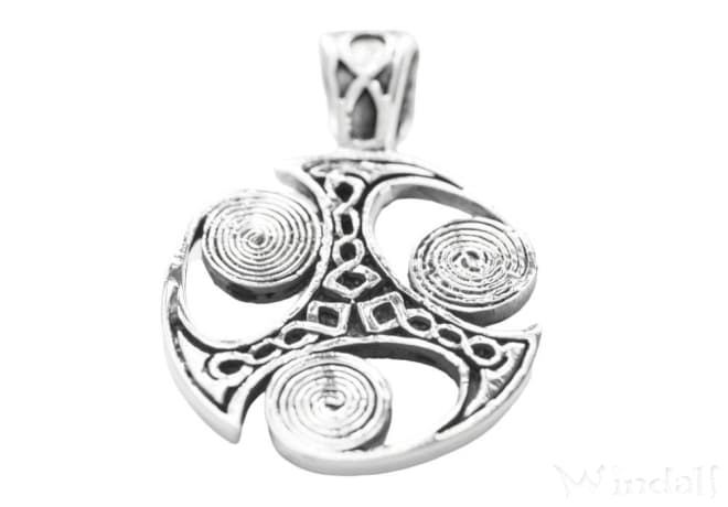 WINDALF Schmuck Anhänger TAHAN 2,4 cm Große Triskele Kelten Silber - Windalf.de