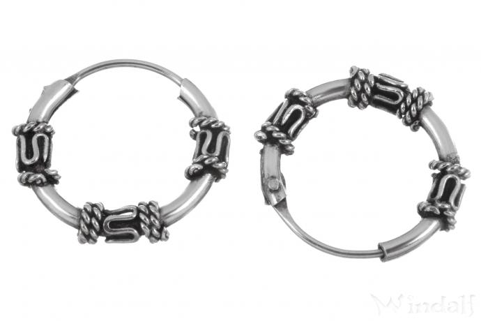 WINDALF Kleine Creolen LEON Ø 12 mm Silber-Creolen Handgearbeitet Silber WINDALF Kleine Creolen LEON Ø 12 mm Silber-Creolen Handgearbeitet Silber - Windalf.de