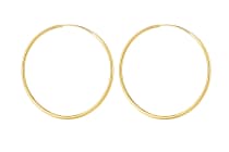 WINDALF Vergoldete Gro&szlig;e Damen Creolen ARYA 70 mm Klassisches Design Hochglanz Handarbeit Silber - Windalf.de