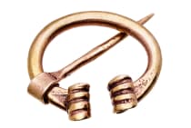 WINDALF Massive Mittelalter Fibel ZARAN Ø 4 cm Gewandschmuck Schal Tuchnadel  Vintage Bronze - Windalf.de